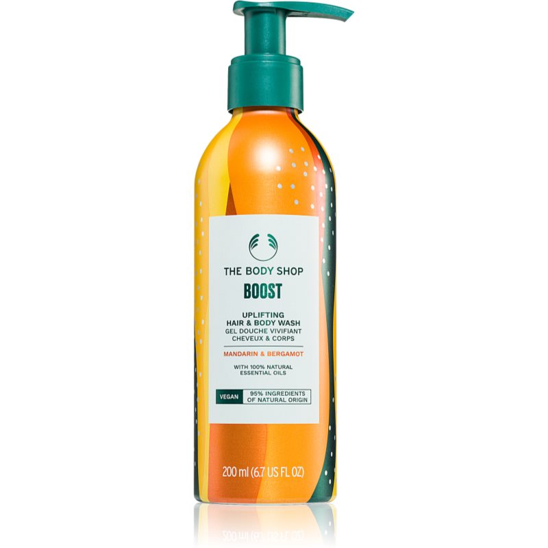 The Body Shop Bath and Body Hair & Body Wash Shampoo für haare und körper Mandarin & Bergamot 200 ml