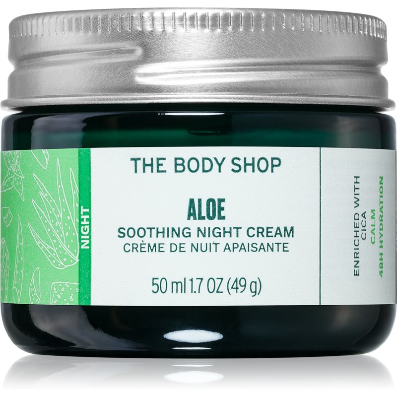 The Body Shop Aloe нічний заспокоюючий крем для чутливої шкіри 50 мл