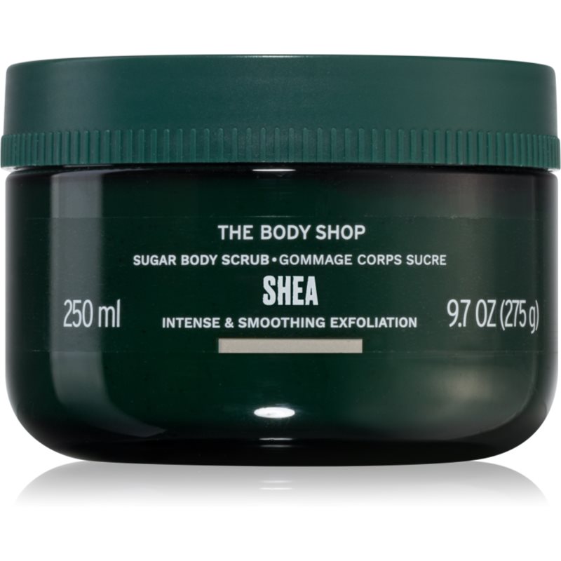 The Body Shop Shea cukrový telový peeling s bambuckým maslom 250 ml