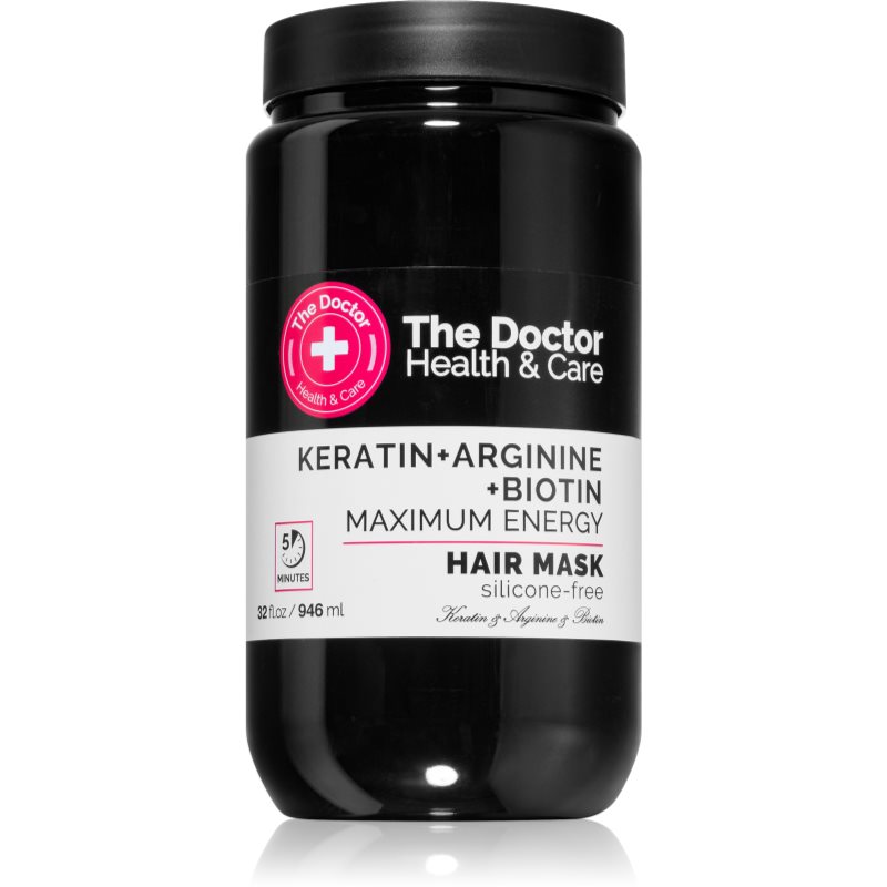 The Doctor Keratin + Arginine + Biotin Maximum Energy маска з кератином для волосся 946 мл