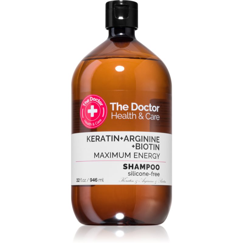 The Doctor Keratin + Arginine + Biotin Maximum Energy кератиновий шампунь для зміцнення та блиску волосся 946 мл