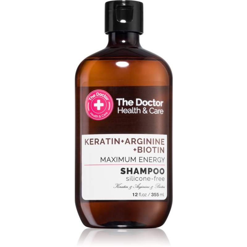The Doctor Keratin + Arginine + Biotin Maximum Energy keratin shampoo for hair strengthening and shi