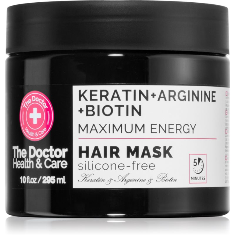 The Doctor Keratin + Arginine + Biotin Maximum Energy Keratinmaske für das Haar 295 ml