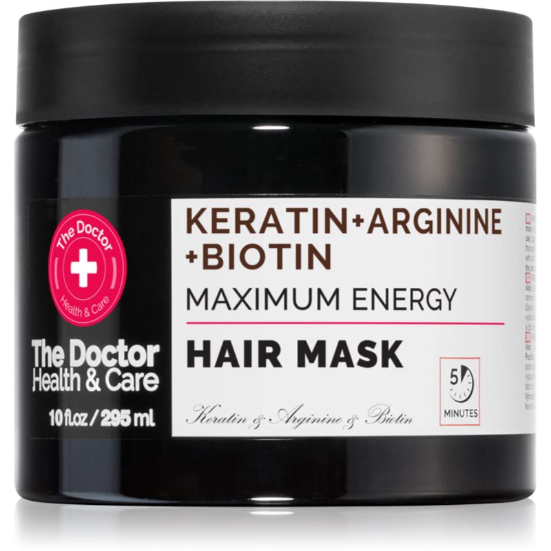 The Doctor Keratin + Arginine + Biotin Maximum Energy keratin maska za kosu 295 ml