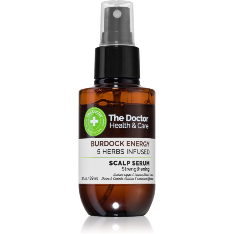 The Doctor Burdock Energy 5 Herbs Infused stiprinamasis serumas nualintiems plaukams ir galvos odai 89 ml