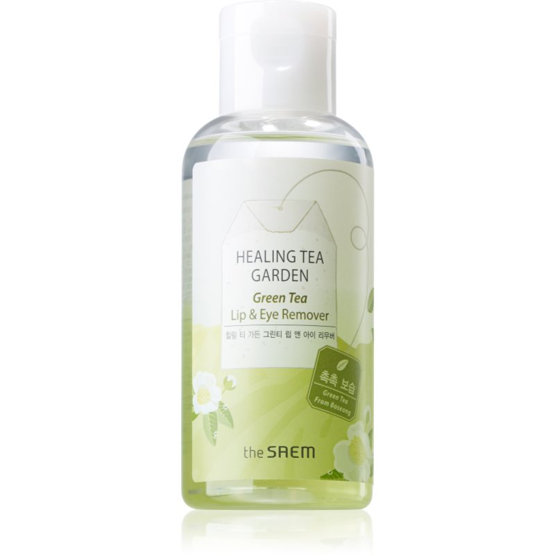 

The Saem Healing Tea Garden Green Tea засіб для зняття макіяжу з очей та губ для чутливої шкіри