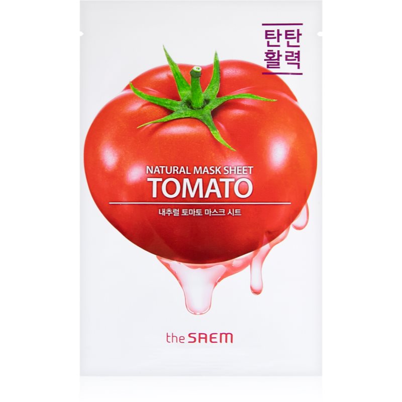 The Saem Natural Mask Sheet Tomato тканинна маска проти зморшок 21 мл