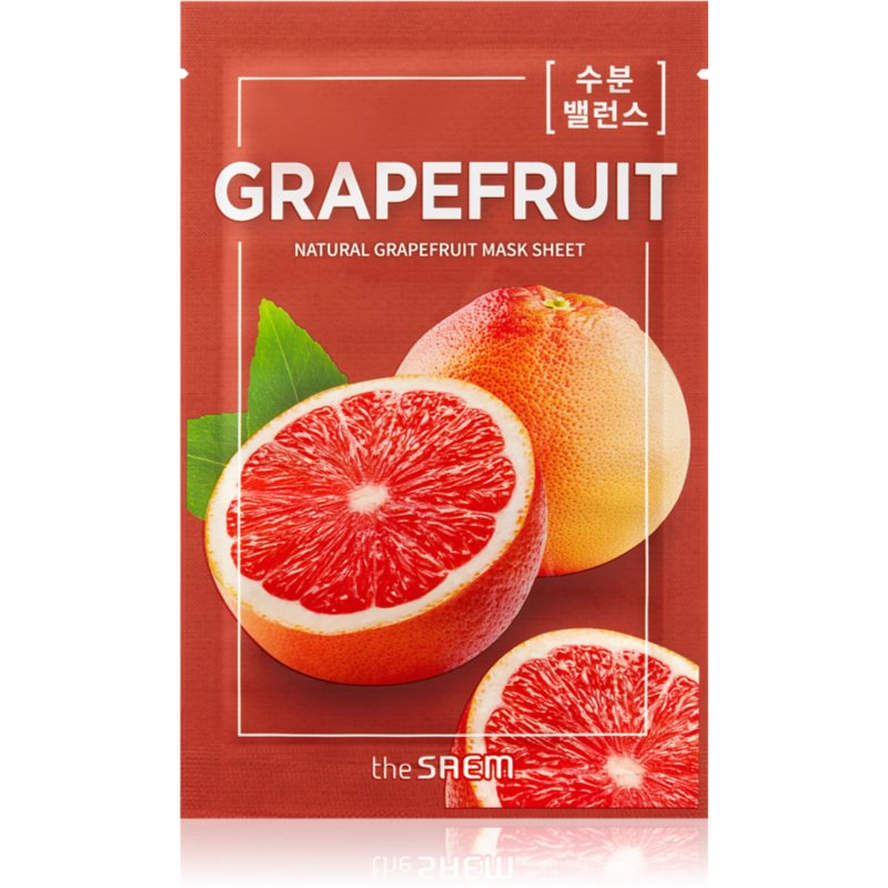 The Saem Natural Mask Sheet Grapefruit brightening and revitalising sheet mask 21 ml

