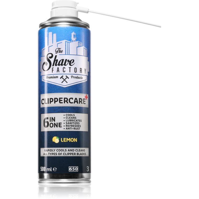The Shave Factory Clippercare 6 in 1 sprej na holicí strojky 500 ml