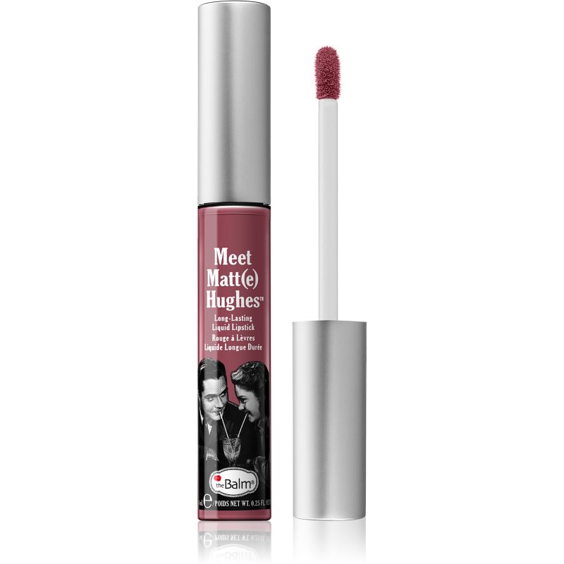 theBalm Meet Matt(e) Hughes Long Lasting Liquid Lipstick ilgai išliekantys skystieji lūpų dažai atspalvis Charming 7.4 ml