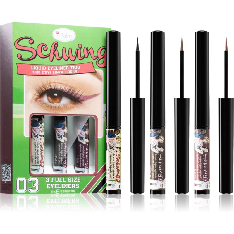 theBalm Schwing® Liquid Eyeliner Trio дълготрайна течна очна линия 3x1,7 мл.