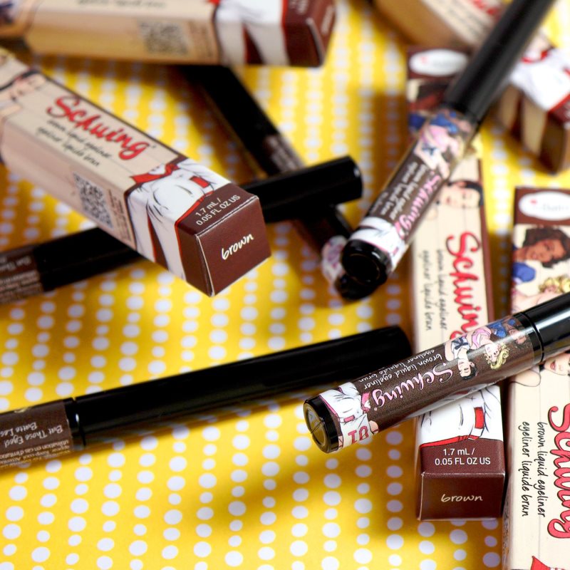 TheBalm Schwing® Liquid Eyeliner рідка підводка для очей відтінок Brown 1.7 мл