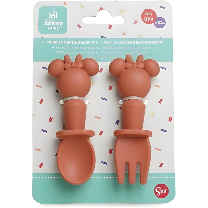 Thermobaby Thermobaby Silicone Cutlery μαχαιροπίρουνο Minnie 2 τμχ