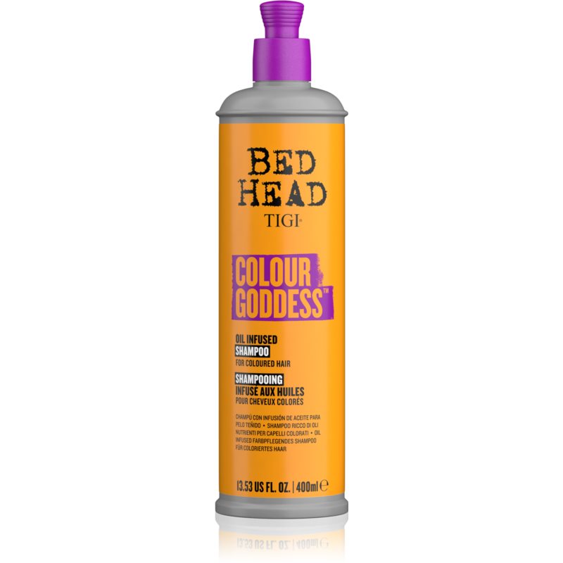 TIGI Bed Head Colour Goddess aliejinis šampūnas dažytiems ar sruogelėmis dažytiems plaukams 400 ml
