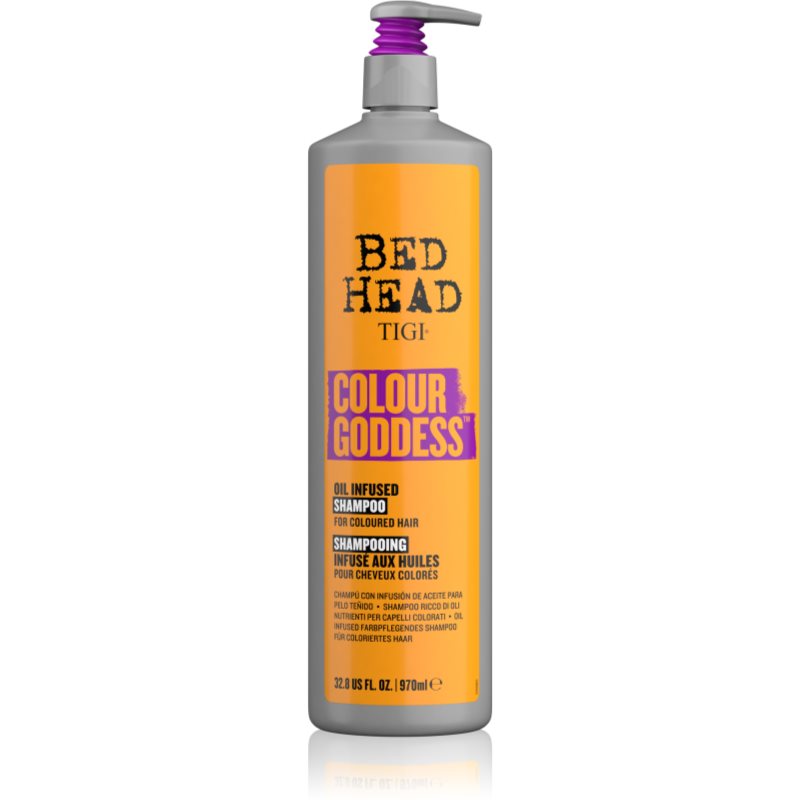 TIGI Bed Head Colour Goddess aliejinis šampūnas dažytiems ar sruogelėmis dažytiems plaukams 970 ml