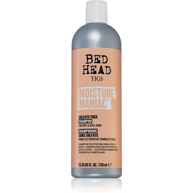 E-shop TIGI Bed Head Moisture Maniac čisticí a vyživující šampon pro suché vlasy 750 ml