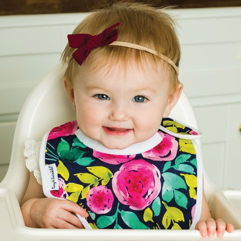 Tiny Twinkle Kaffle Set Bavoir Painted Peony 3m+ 1 Pcs