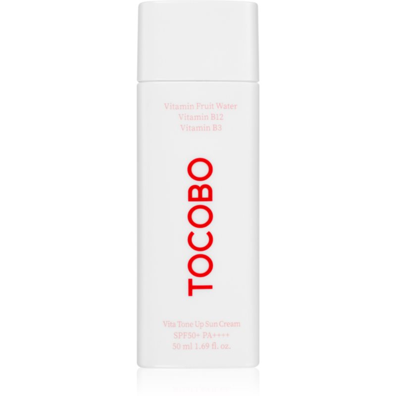 TOCOBO Vita Tone Up Sun Cream легкий захисний гель-крем для вирівнювання тону шкіри SPF 50+ 50 мл