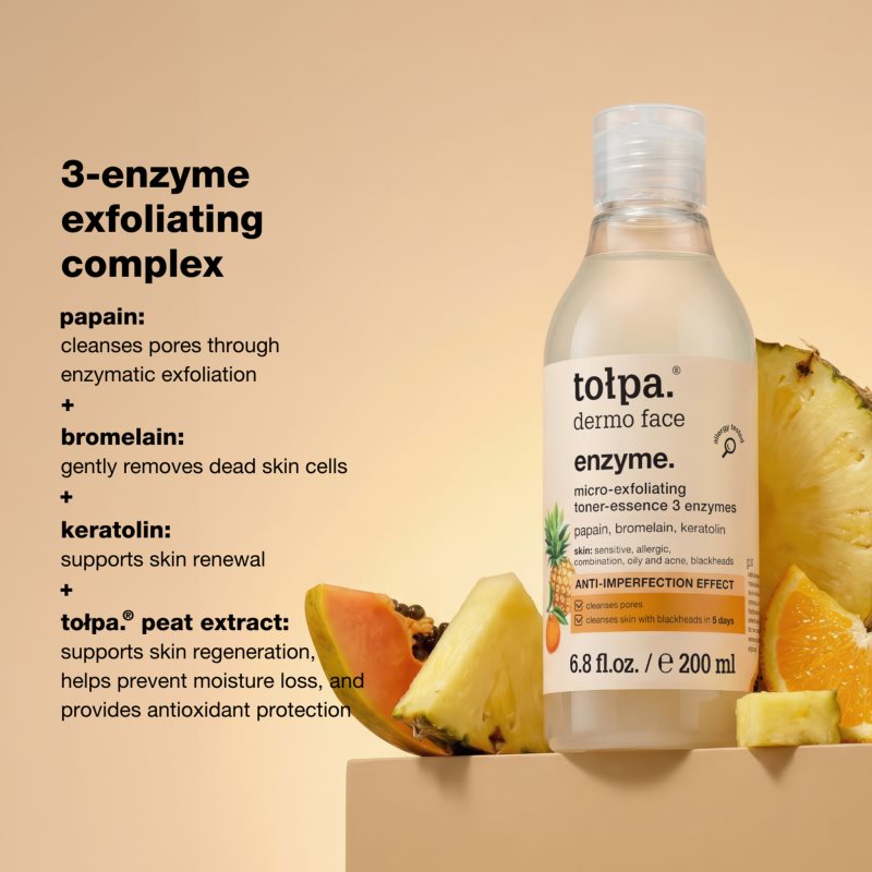 Tołpa Dermo Face Enzyme čistiaca emulzia s peelingovým efektom 200 ml (obrázok 3)