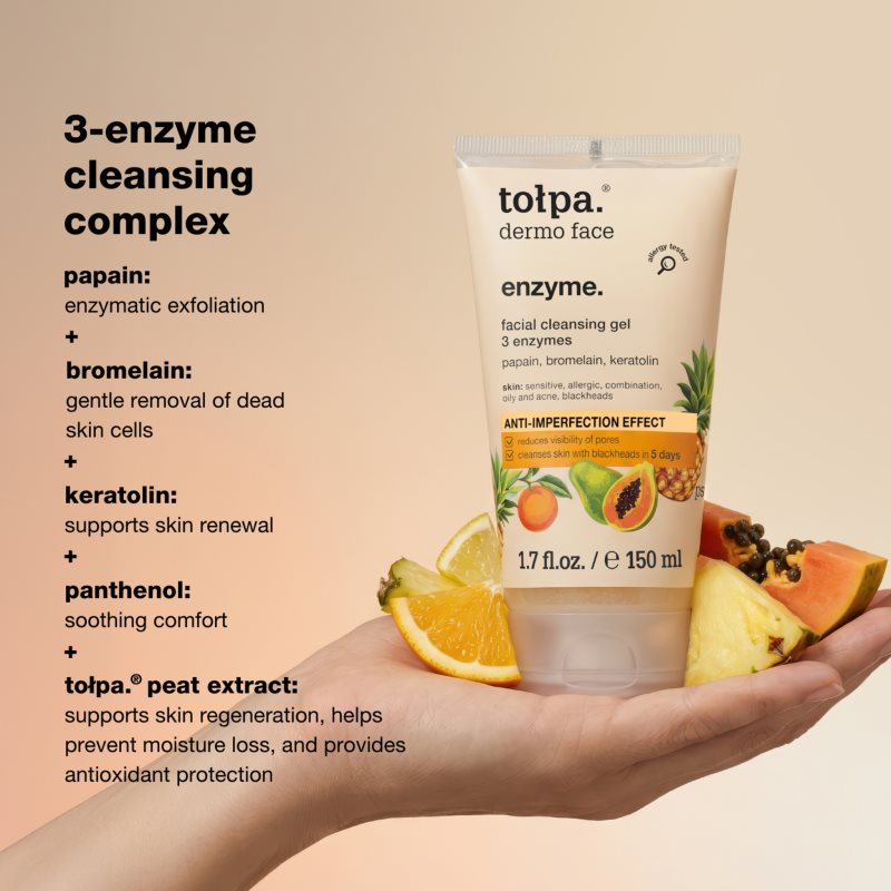 Tołpa Dermo Face Enzyme mycí gel proti černým tečkám 150 ml (obrázek 3)