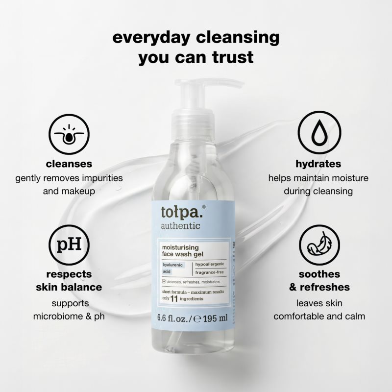 Tołpa Authentic čisticí a odličovací gel s hydratačním účinkem 195 ml (obrázek 2)