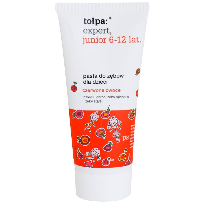 

Tołpa Expert Junior 6-12 зубна паста для дітей присмак Red Fruits