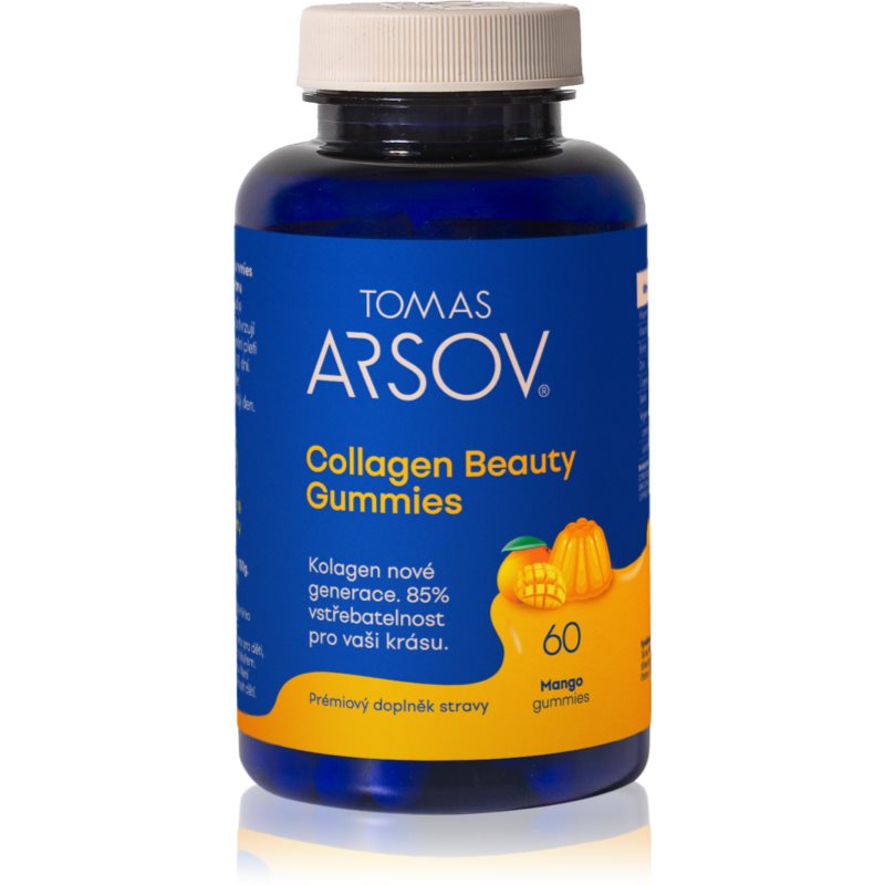 Tomas Arsov Collagen Beauty Gummies želé bonbóny pro dokonalou pleť, vlasy a nehty příchuť Mango 60 ks