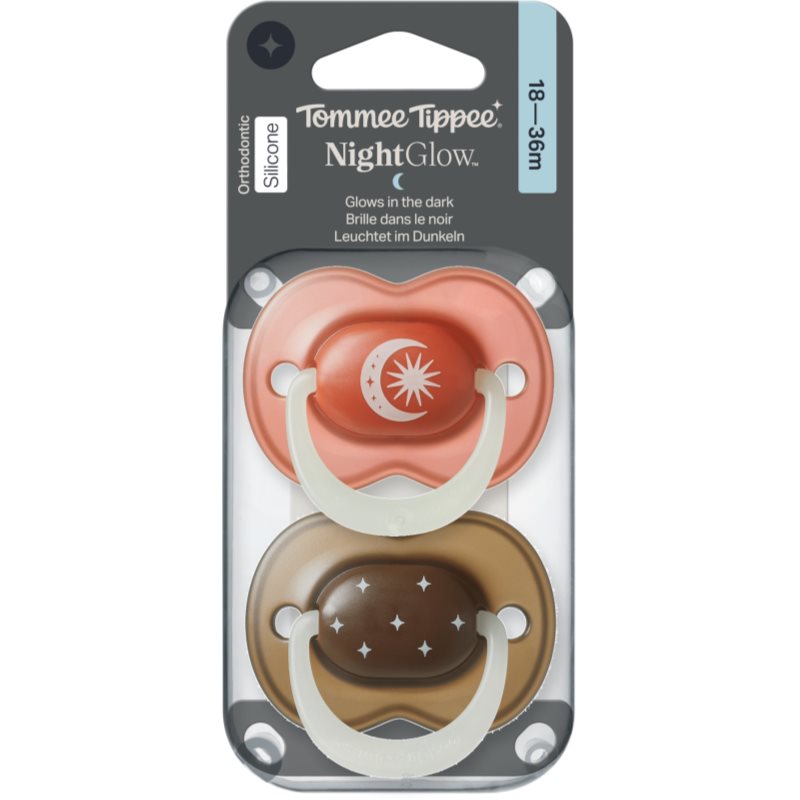 Tommee Tippee NightGlow Soother 18-36m duda Boy 2 kos