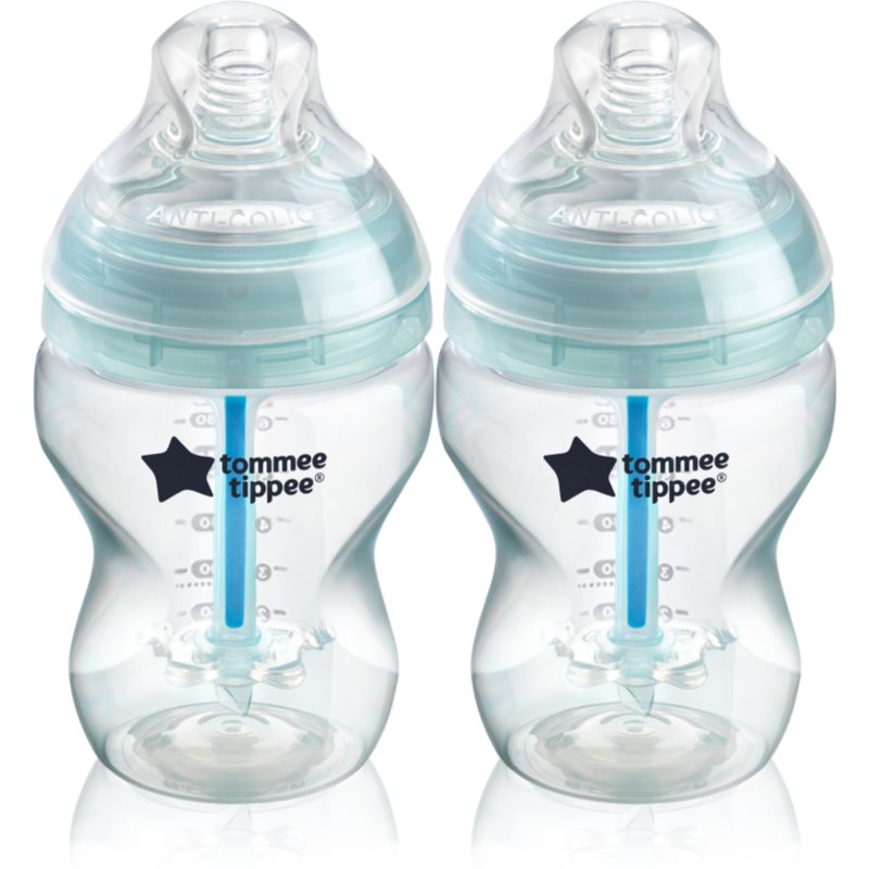 E-shop Tommee Tippee Closer To Nature Advanced Anti-colic kojenecká láhev DUO BALENÍ Slow Flow 0m+ 2x260 ml
