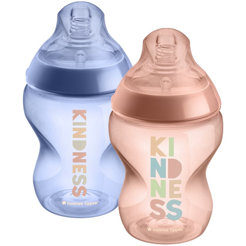 Tommee Tippee Closer To Nature Girl Baby Bottle 0m+ 2x260 Ml
