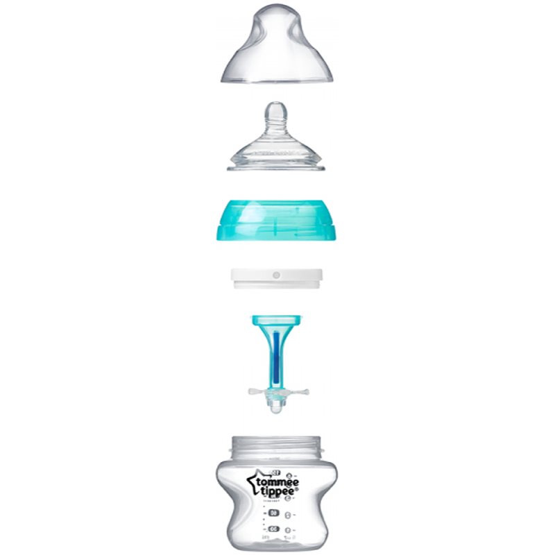 Tommee Tippee Closer To Nature Advanced пляшечка для годування Подвійна упаковка пляшечка Anti-colic 0m+ 2x150 кс