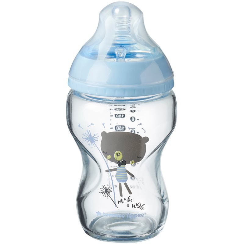 Tommee Tippee C2N Closer to Nature Blue kūdikių buteliukas Glass 0m+ 250 ml