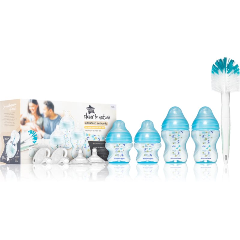 Tommee Tippee Closer To Nature Anti-colic Advanced набір пляшечка Anti-colic Blue