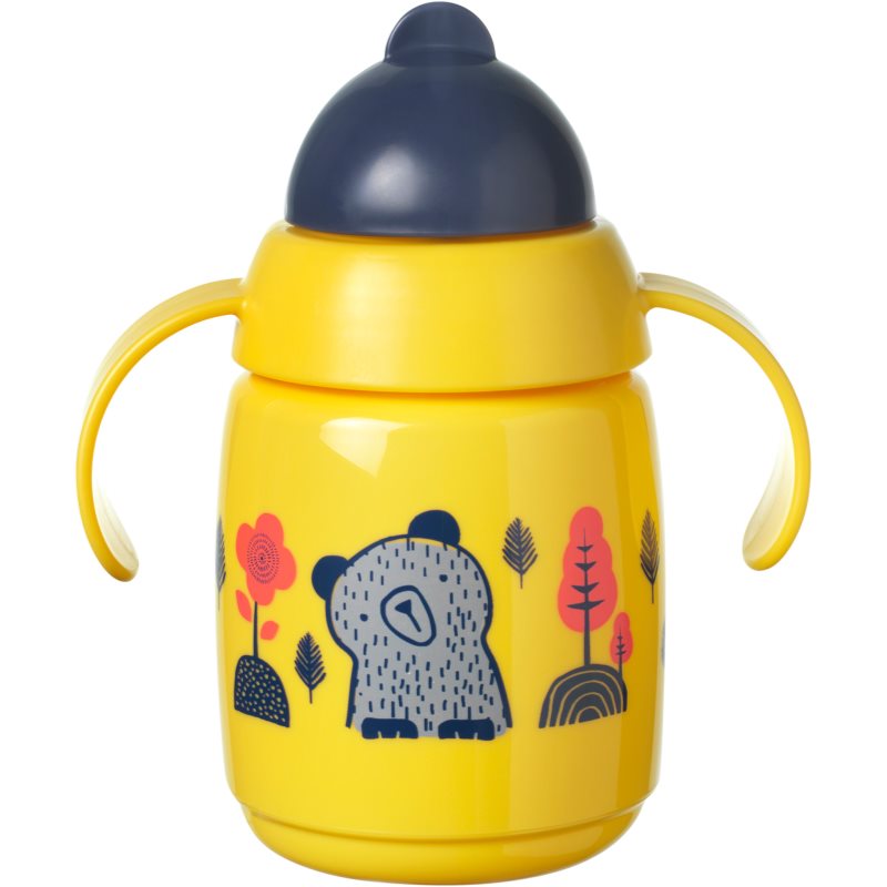 Tommee Tippee Superstar Straw Cup Yellow чаша със сламка за деца 6 m  300 мл.