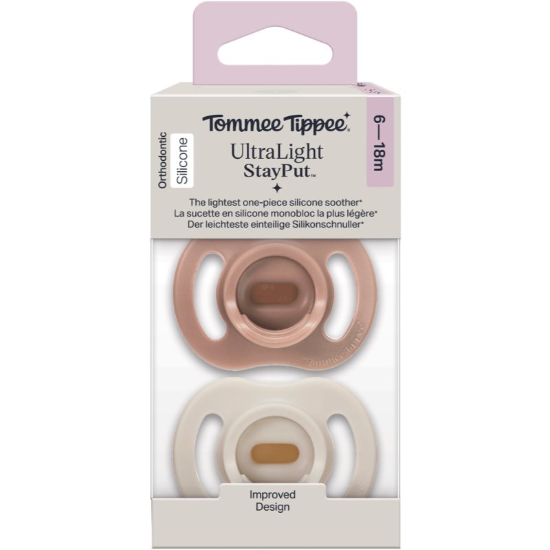 Tommee Tippee Ultra Light Stay Put 6-18 m биберон Boy 2 бр.