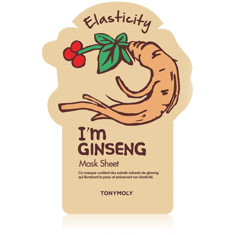 

TONYMOLY I'm GINSENG тканинна маска для інтенсивного розгладження та освітлення шкіри