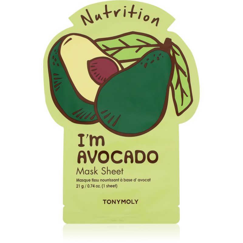 

TONYMOLY I'm AVOCADO поживна косметична марлева маска