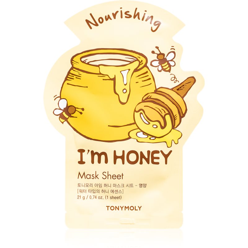 TONYMOLY I'm HONEY plátenná maska s hydratačným a upokojujúcim účinkom 21 g