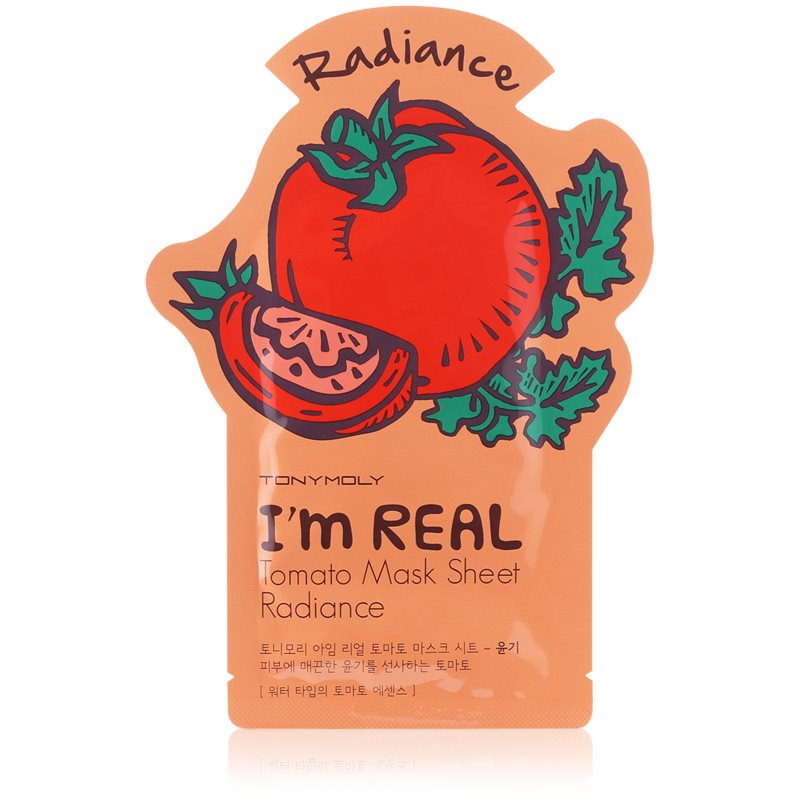 

TONYMOLY I'm REAL Tomato тканинна маска для освітлення та живлення шкіри