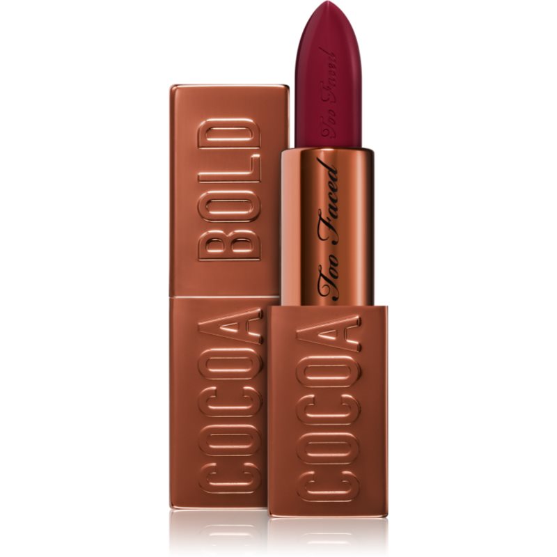 Too Faced Cocoa Bold Lipstick kremasta šminka odtenek Triple Fudge 3,3 g