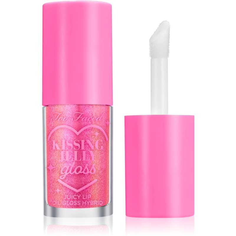 Too Faced Kissing Jelly Lip Oil Gloss Oil-Lipgloss für intensive Hydratisierung Farbton Bubblegum 4,5 ml