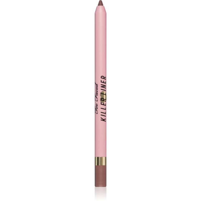 Too Faced Killer Liner 36 Hour Waterproof Gel Eyeliner Pencil vodoodporni gel svinčnik za oči za dolgoobstojen učinek odtenek Killer Taupe 1,2 g