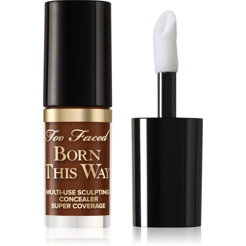 Too Faced Born This Way Super Coverage Multi-Use Concealer Travel Size dlhotrvajúci korektor pre plné krytie odtieň Cocoa 2 ml