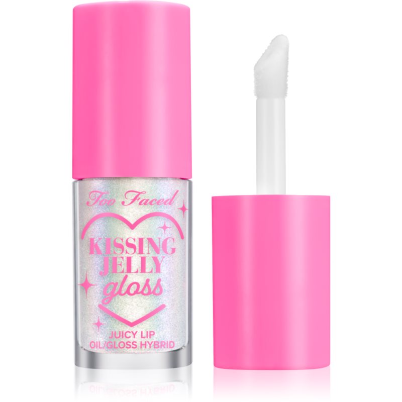Too Faced Kissing Jelly Lip Oil Gloss oil lip gloss for intensive hydration shade Strawberry Frosting 4.5 ml