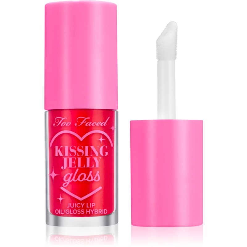 Too Faced Kissing Jelly Lip Oil Gloss oil lip gloss for intensive hydration shade Cherry Pie 4.5 ml