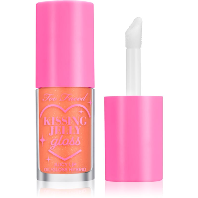 Too Faced Kissing Jelly Lip Oil Gloss oil lip gloss for intensive hydration shade Peach Ring 4.5 ml