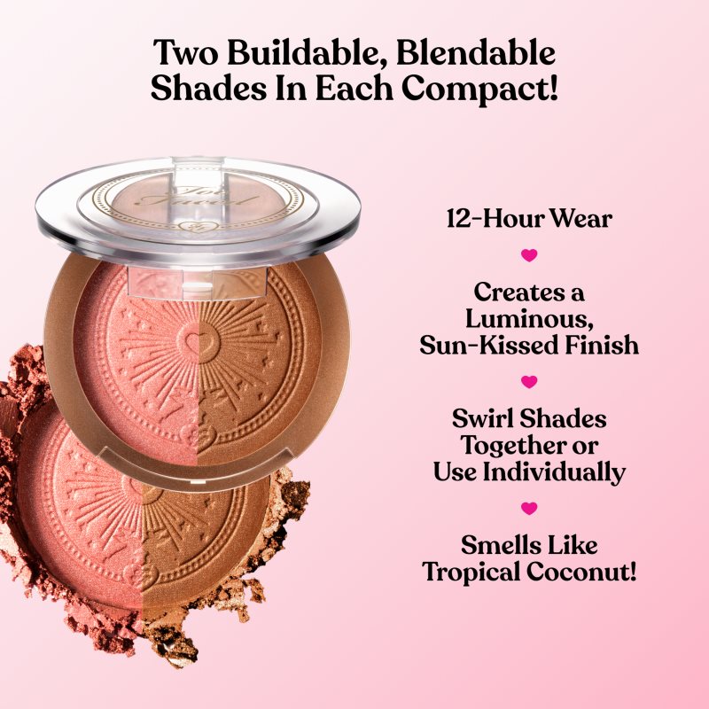 Too Faced Sun Bunny Blushing Bronzer bronzer a lícenka odtieň Fuchsia Bunny 8 g (obrázok 6)