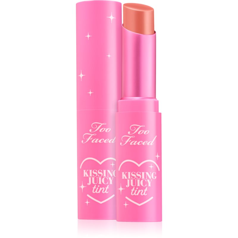 Too Faced Kissing Juicy Lip Tint tónovací balzám na rty s hydratačním účinkem odstín Peach Rings 3 g