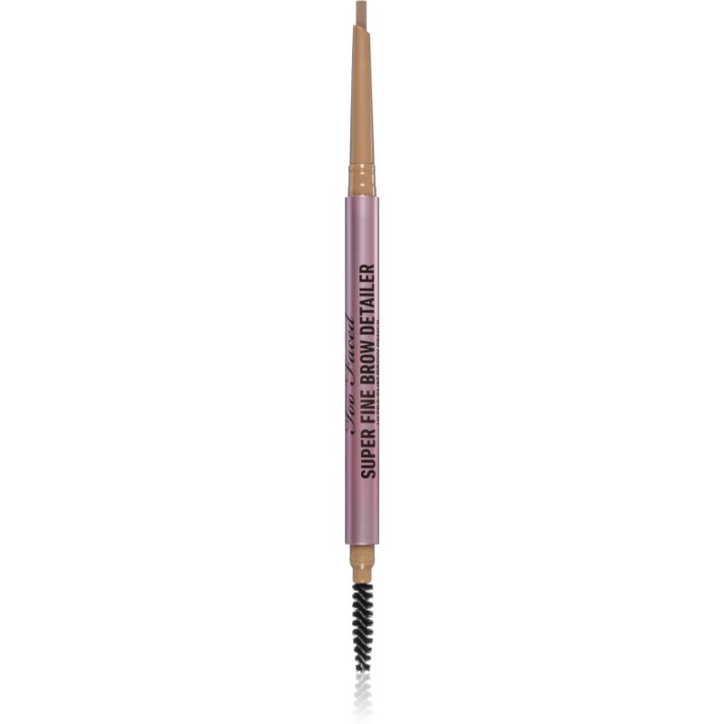 Too Faced Super Fine Brow Detailer Eyebrow Pencil dolgoobstojni svinčnik za obrvi odtenek Taupe 0,08 g