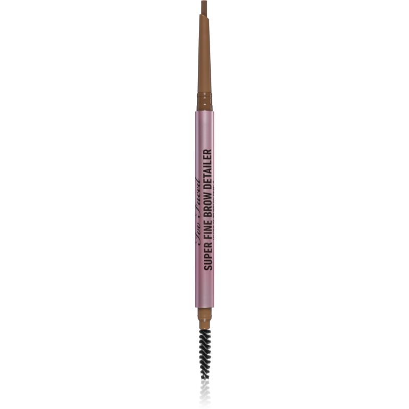 Too Faced Super Fine Brow Detailer Eyebrow Pencil dolgoobstojni svinčnik za obrvi odtenek Medium Brown 0,08 g